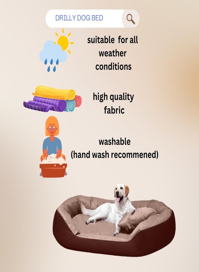 DRILLY Grade A++ Fur 4XL Dog Bed for Extra Large Dogs Washable-Orthopedic Big Dog Beds | Big Breed | | Giant Human Dog Bed__.. (4XL) - Image 5
